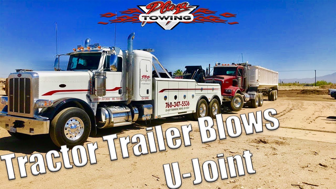 Tractor Trailer Blows U-Joint