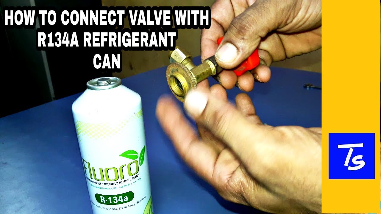 HOW TO CONNECT VALVE WITH THE R134A CAN (Refrigerator Repair for not cooling)