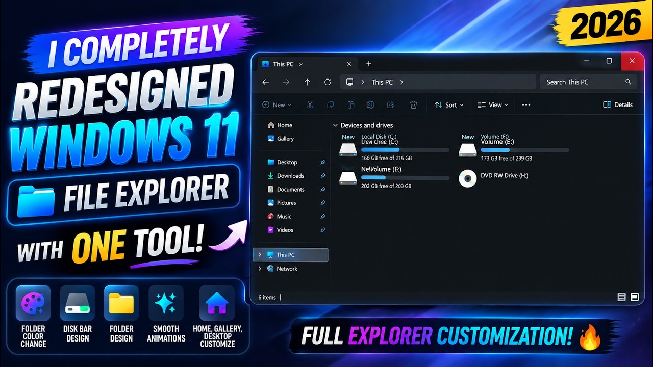🤯 I Completely Redesigned Windows 11 File Explorer with ONE Tool! 🔥 (2026) | &reg;&trade; |