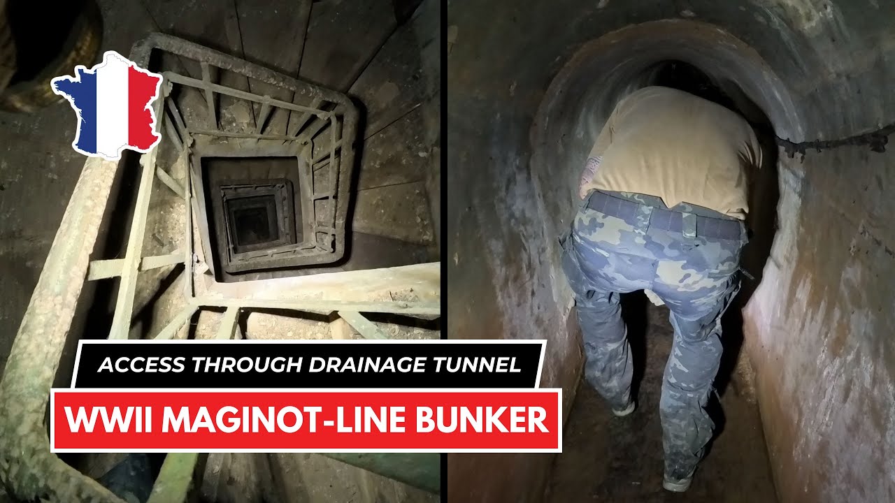 Access to WWII Maginot-Line Bunker Through Drainage Tunnel - Abandoned & Lost Places Tour France