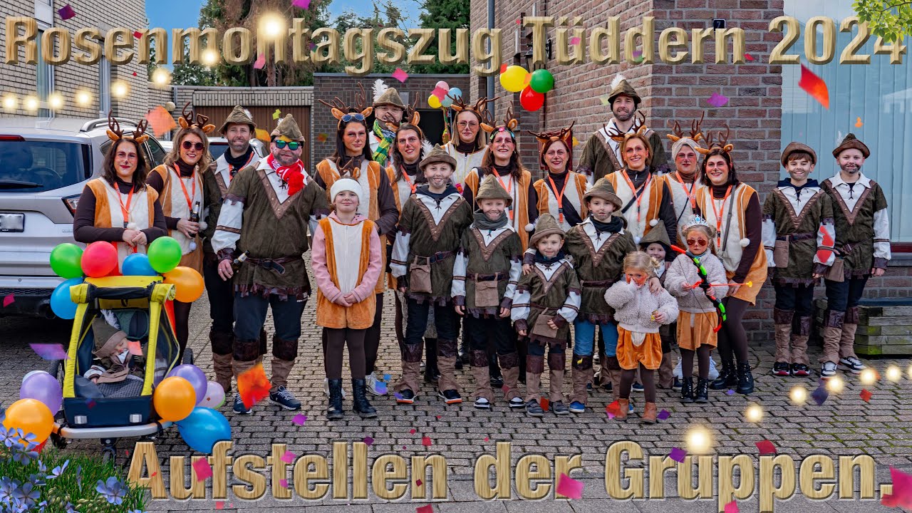 Rosenmontagszug 2024 Selfkant Tüddern, Aufstellen der Gruppen, Carnavalsoptocht Tudderen – Karneval👍