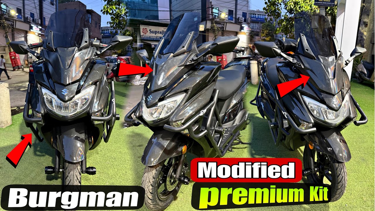 Burgman 125 Modifications | Burgman premium Forza visor Kit ￼| Skd bike world