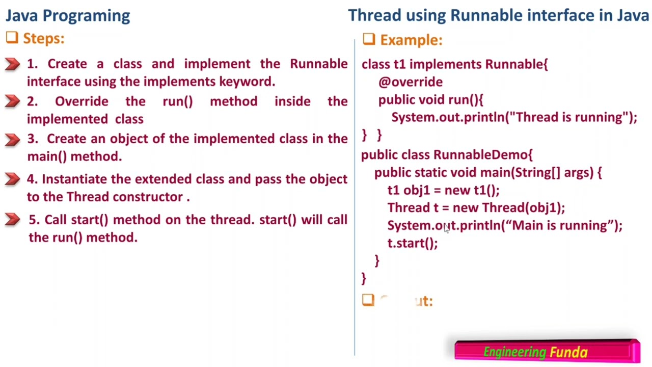 Runnable Interface &ndash; Java Programming