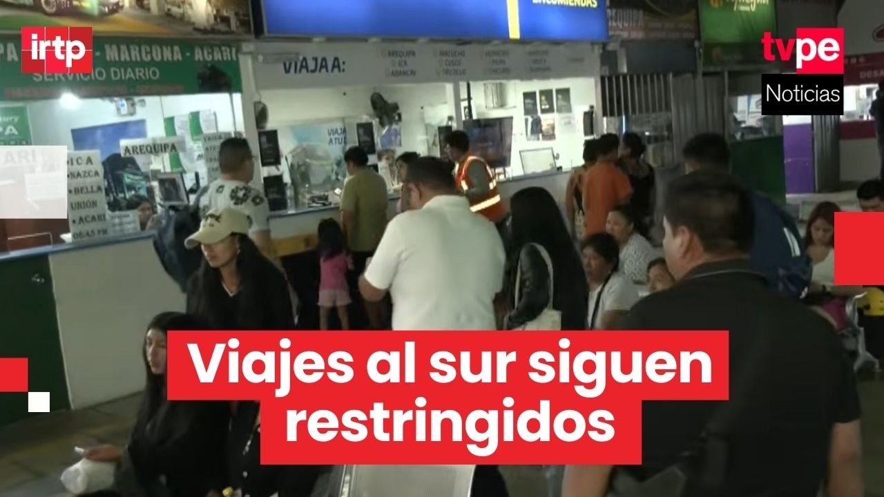 Terminal de Atocongo: retrasos y restricciones en rutas hacia el sur por huaicos y bloqueos