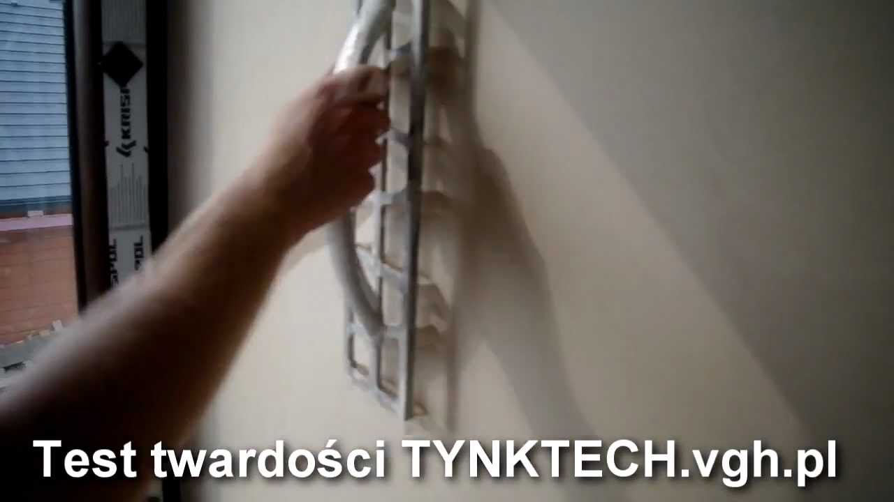 Tynk-Tech test twardości Knauf  Diamant.Tynki gipsowe twardsze niz tynk cem-wap.Tynki Krakow
