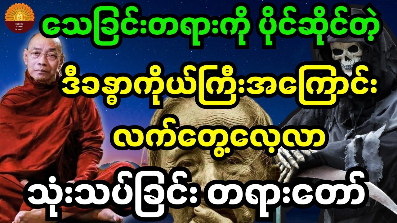 သေခြင်းတရားကိုပိုင်ဆိုင်တဲ့ ဒီခန္ဓာကိုယ်ကြီးအကြောင်း လက်တွေ့လေ့လာသုံးသပ်ခြင်း ပါချုပ်ဆရာတော်တရား