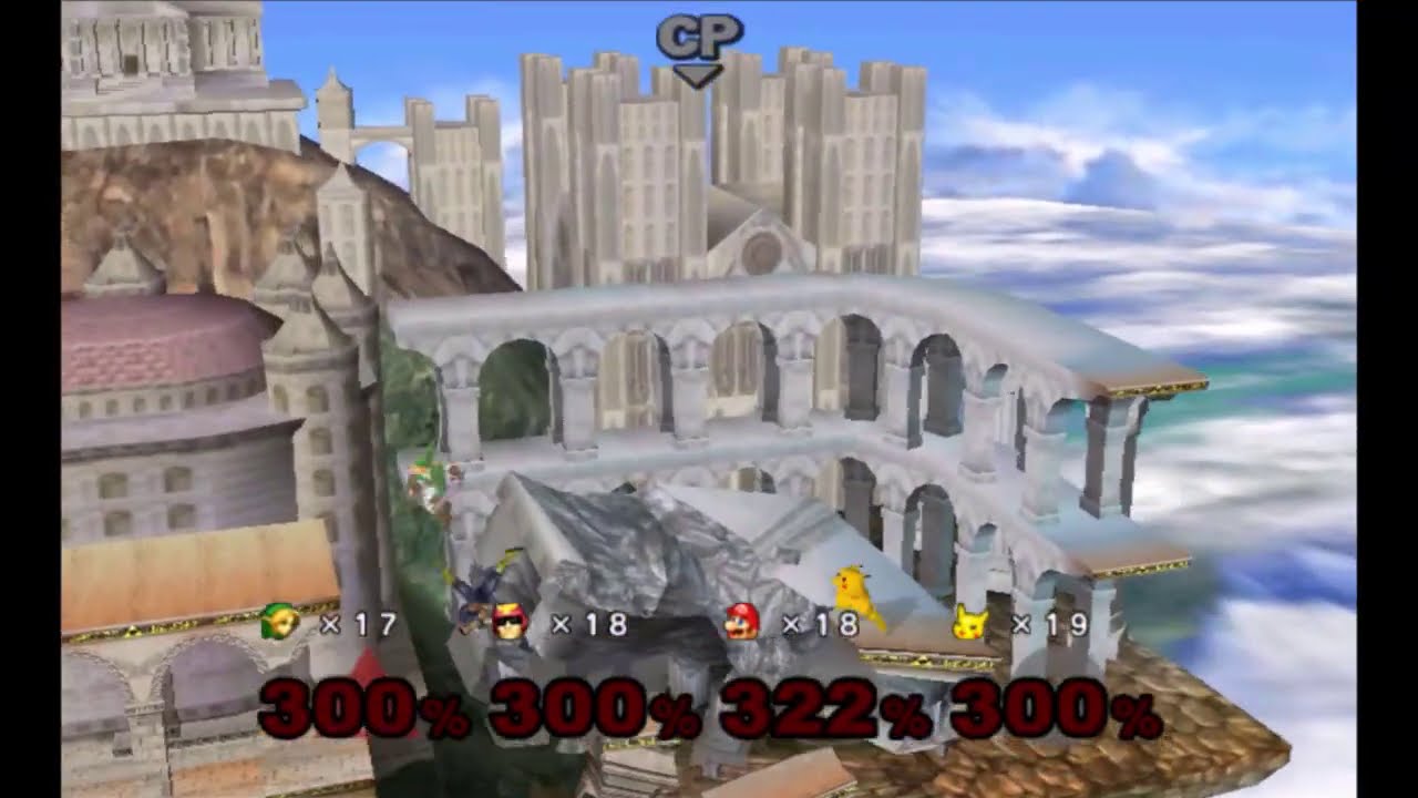 Super Smash Bros. Melee: Super Sudden Death (Temple [No Items]) Part 2