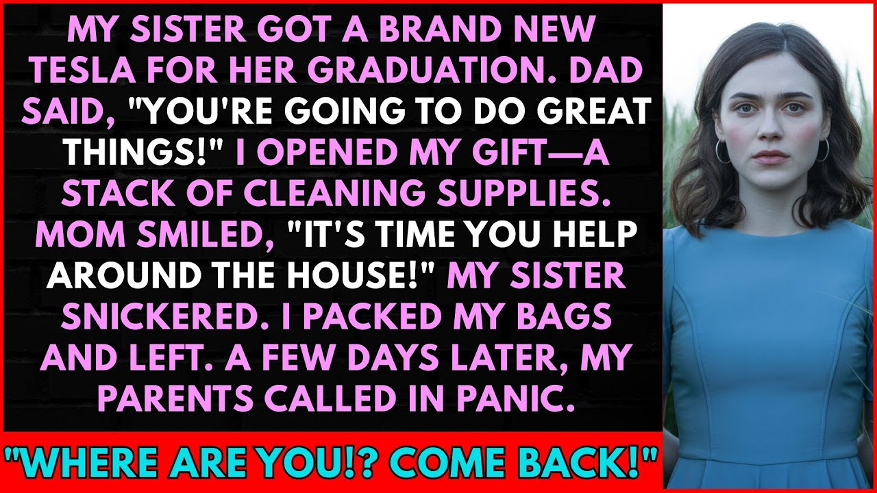 My Sister Got A Brand New Tesla For Her Graduation, Then I Opened My Gift...