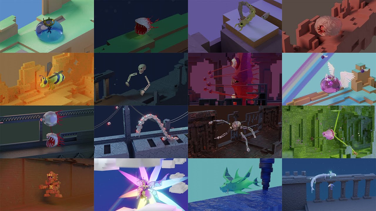 Terraria's Main Bosses 3D Modelled
