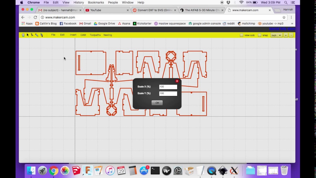 Converting a .dxf file to a .svg/.nc file