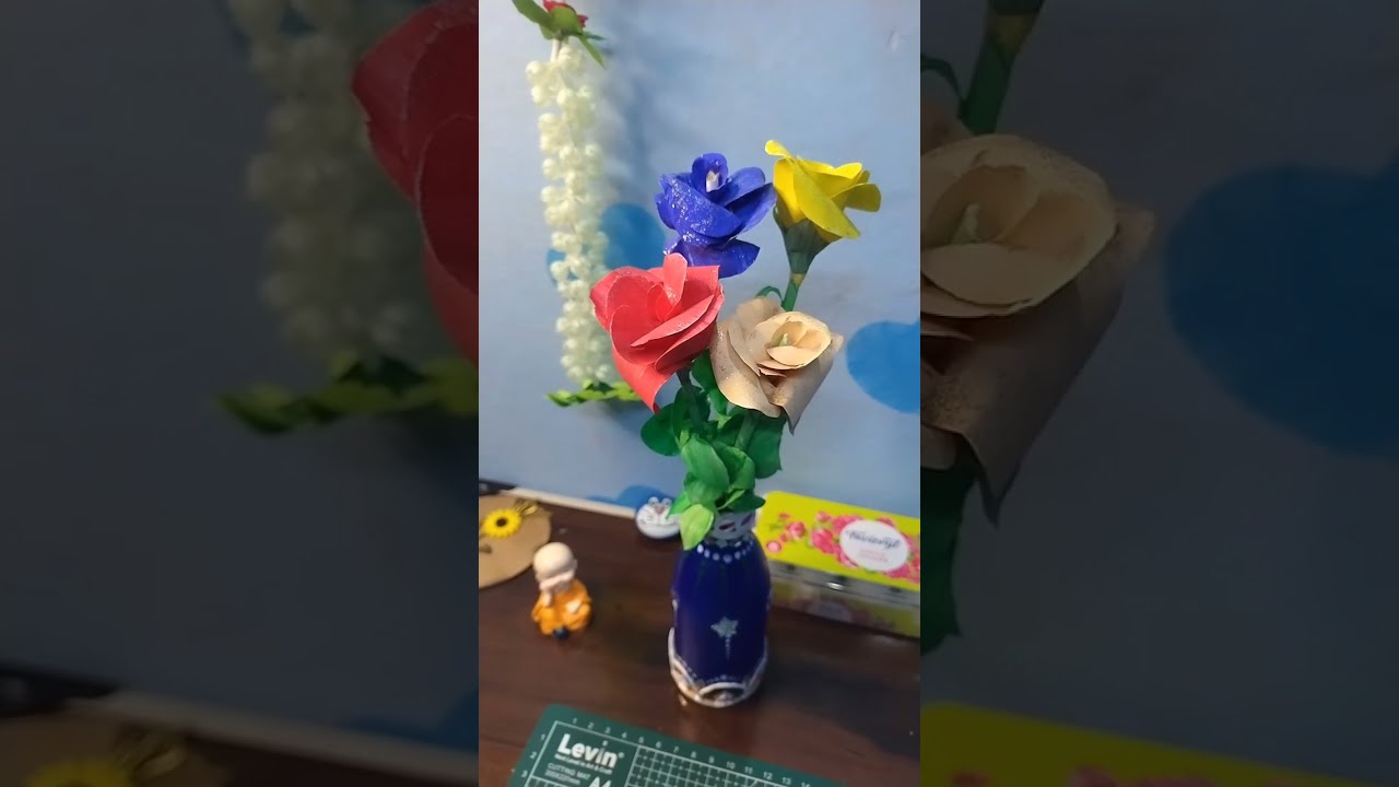 Diy flower pot from waste glass bottle #shorts video 
