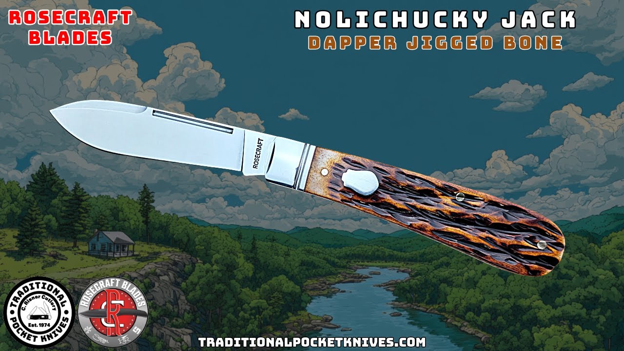 RoseCraft Blades: Nolichucky Jack - Dapper Jigged Bone