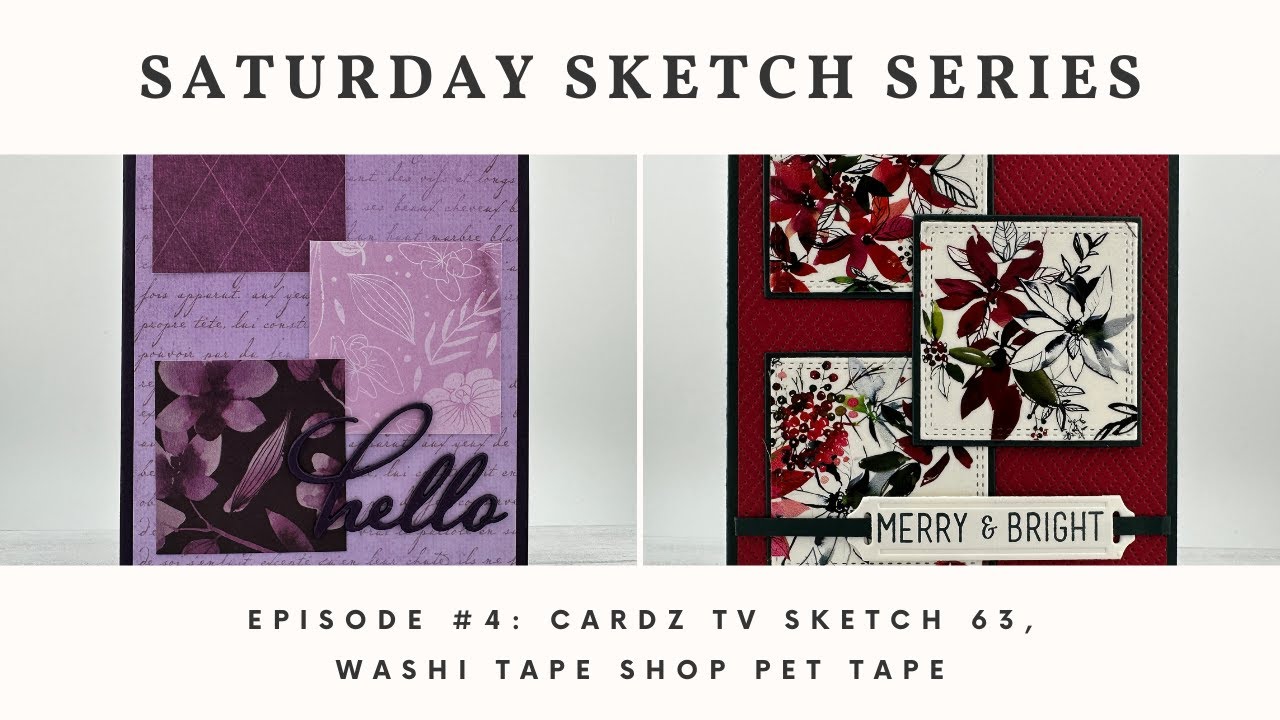 Эскиз открытки с ПЭТ-лентой | Мастер-класс по средам | Эскизы открыток и забавные открытки, выпуск 4