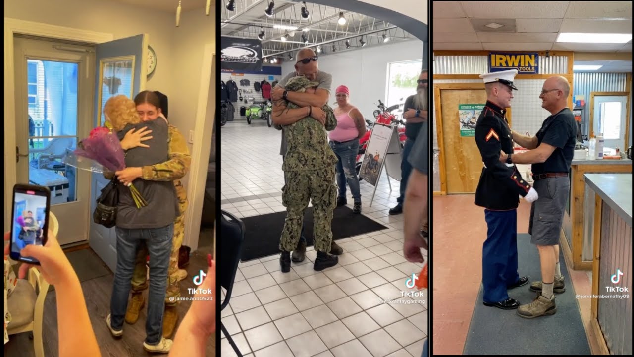 MILITARY FAMILIES REUNITED | TEAR JERKER | PART 1 | 