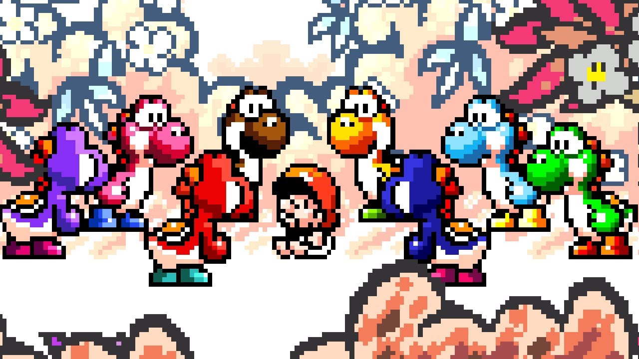 Yoshi's Island - No Damage 100% Walkthrough (World 1)