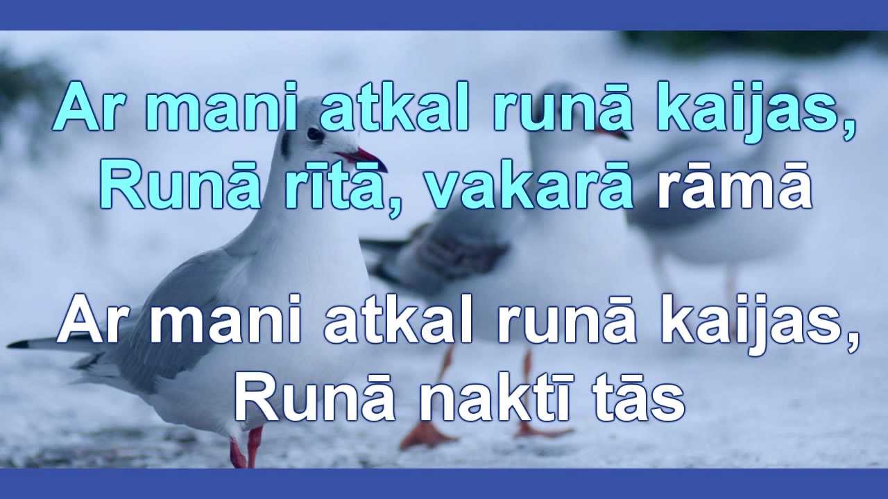 Nora Bumbiere un Viktors Lapčenoks - Ar mani atkal runā kaijas (Karaoke vārdi)
