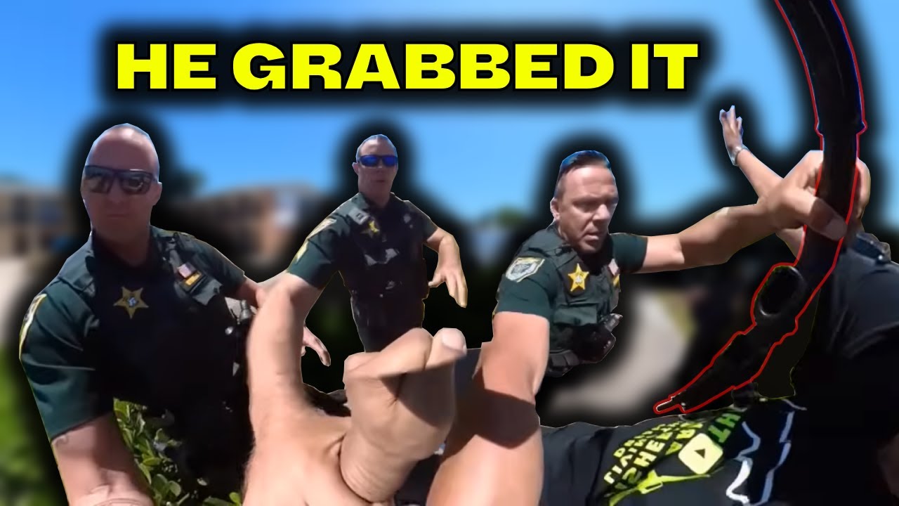 OPEN CARRY 9 Cops vs PATRIOT: COP GRABS AUDITORS LEGAL FIREARM