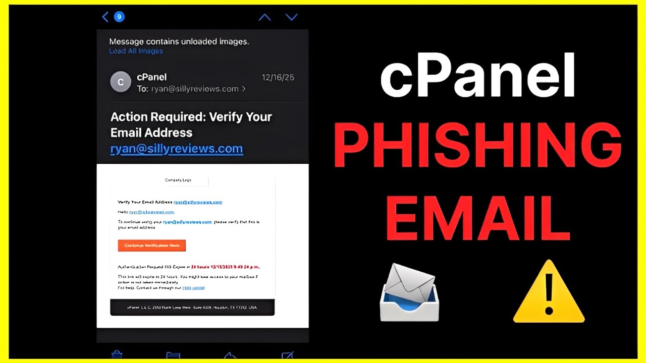 Предупреждение о фишинговых письмах в cPanel