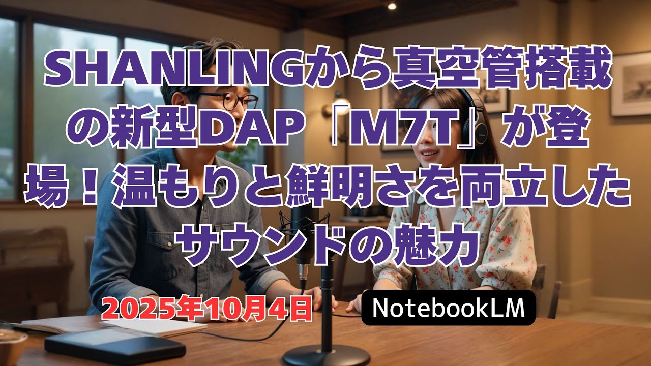 SHANLINGから真空管搭載の新型DAP「M7T」が登場！温もりと鮮明さを両立したサウンドの魅力 #SHANLING #M7T #ガジェットニュース #NotebookLM