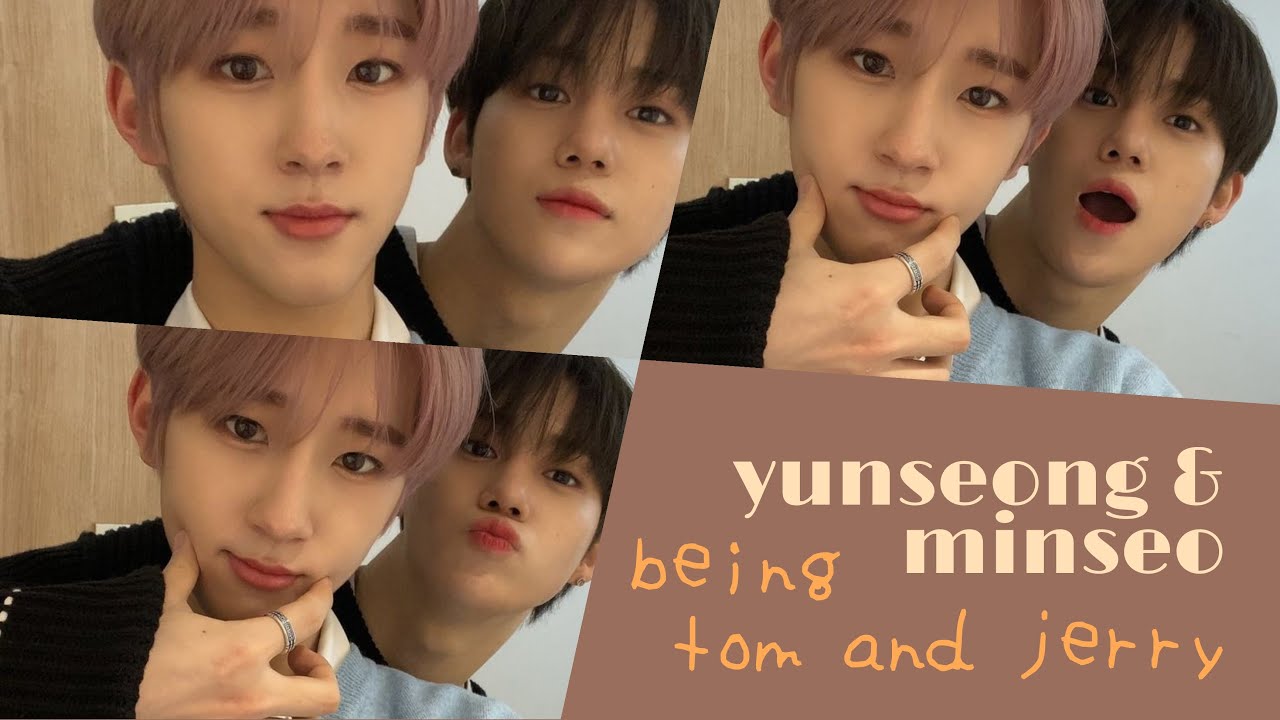 yunseong and minseo being tom and jerry