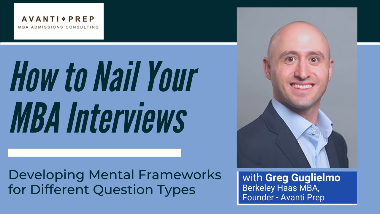 How to Nail Your MBA Interviews | Developing Mental Framwork for Different Questions Types