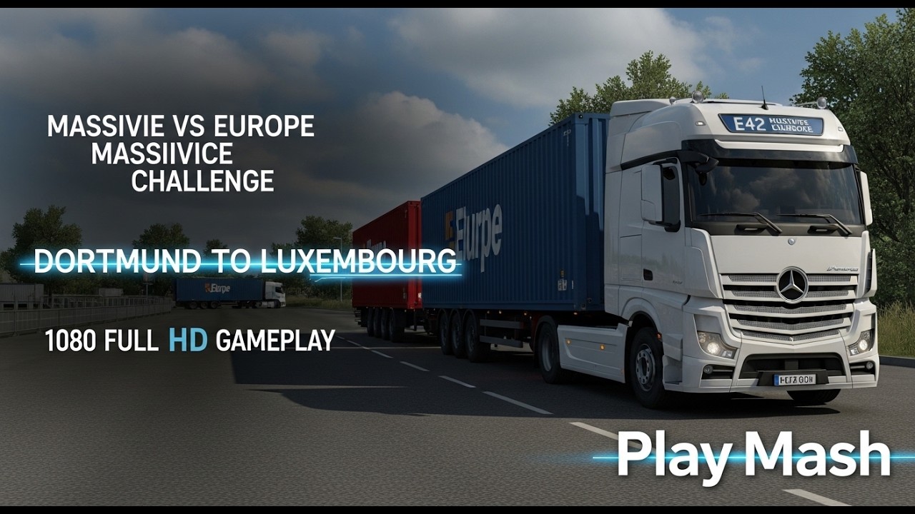 Truck vs Europe! Massive Cargo Challenge || ETS2 Dortmund to Luxembourg || 1080 FULL HD GAMEPLAY