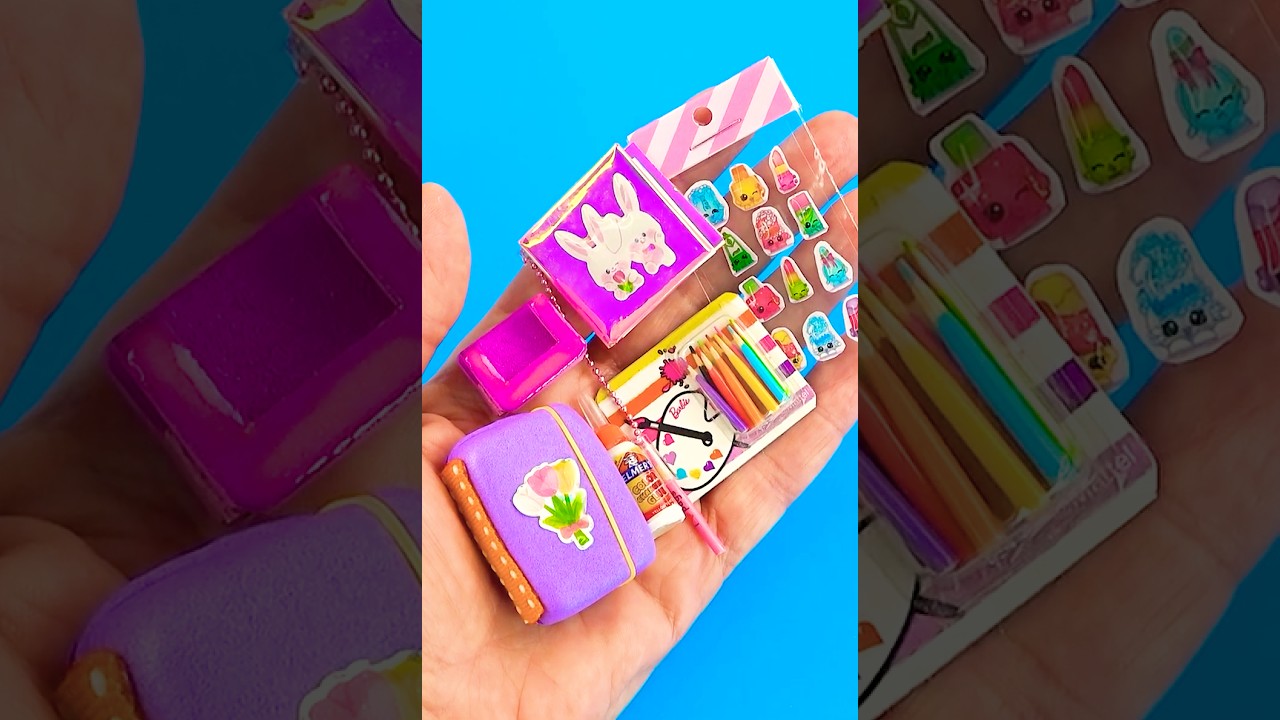 8 DIY mini school supplies for dolls
