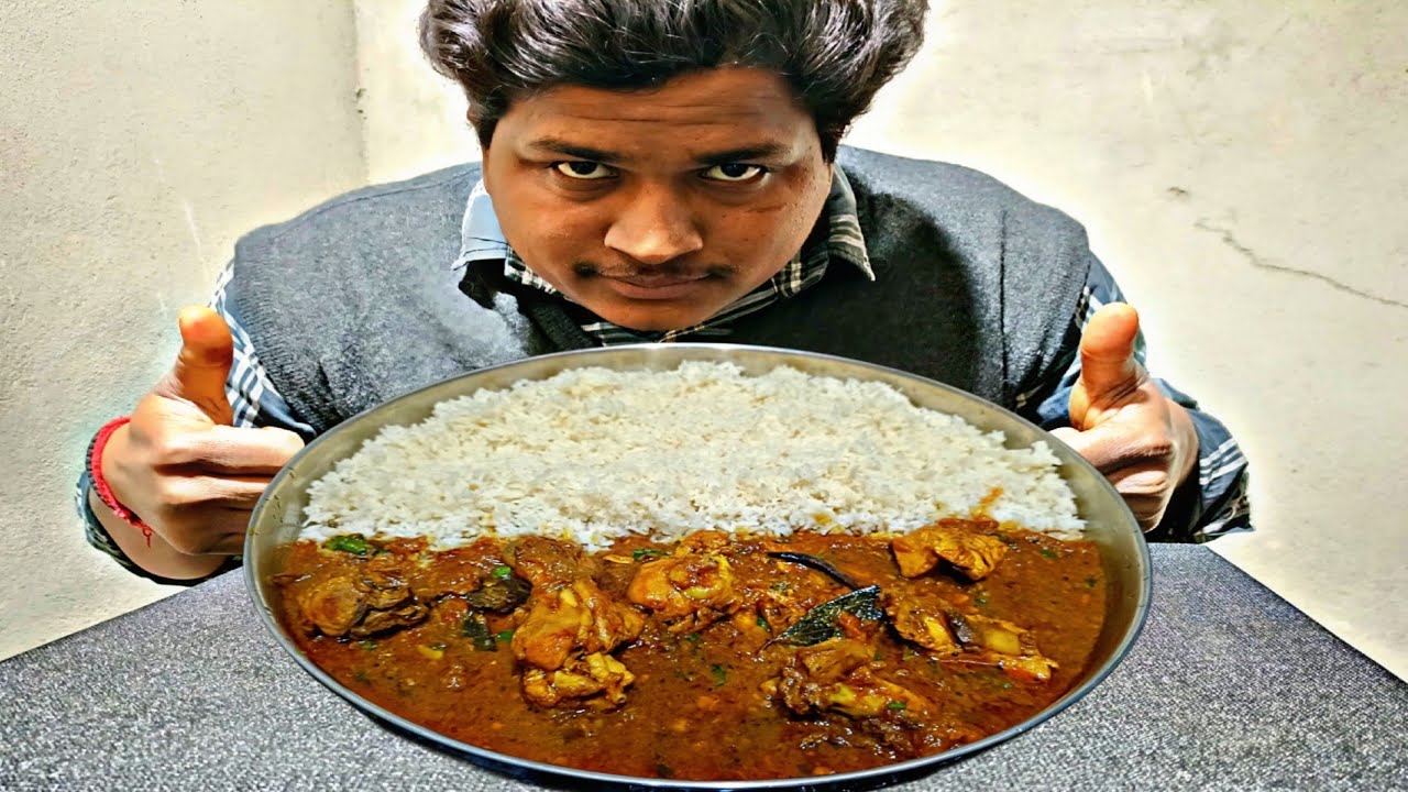 CHICKEN GRAVY, RICE MUKBANG 