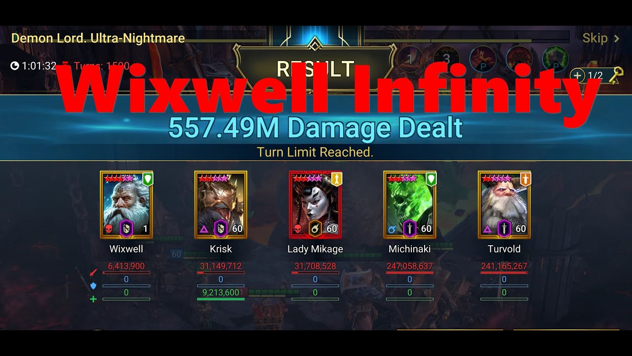Raid - Clanboss NM Wixwell Infinity 550M