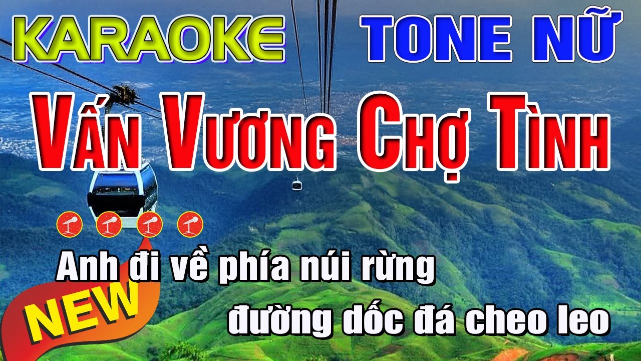 Vấn Vương Chợ Tình Karaoke Tone Nữ || Minh Điệp