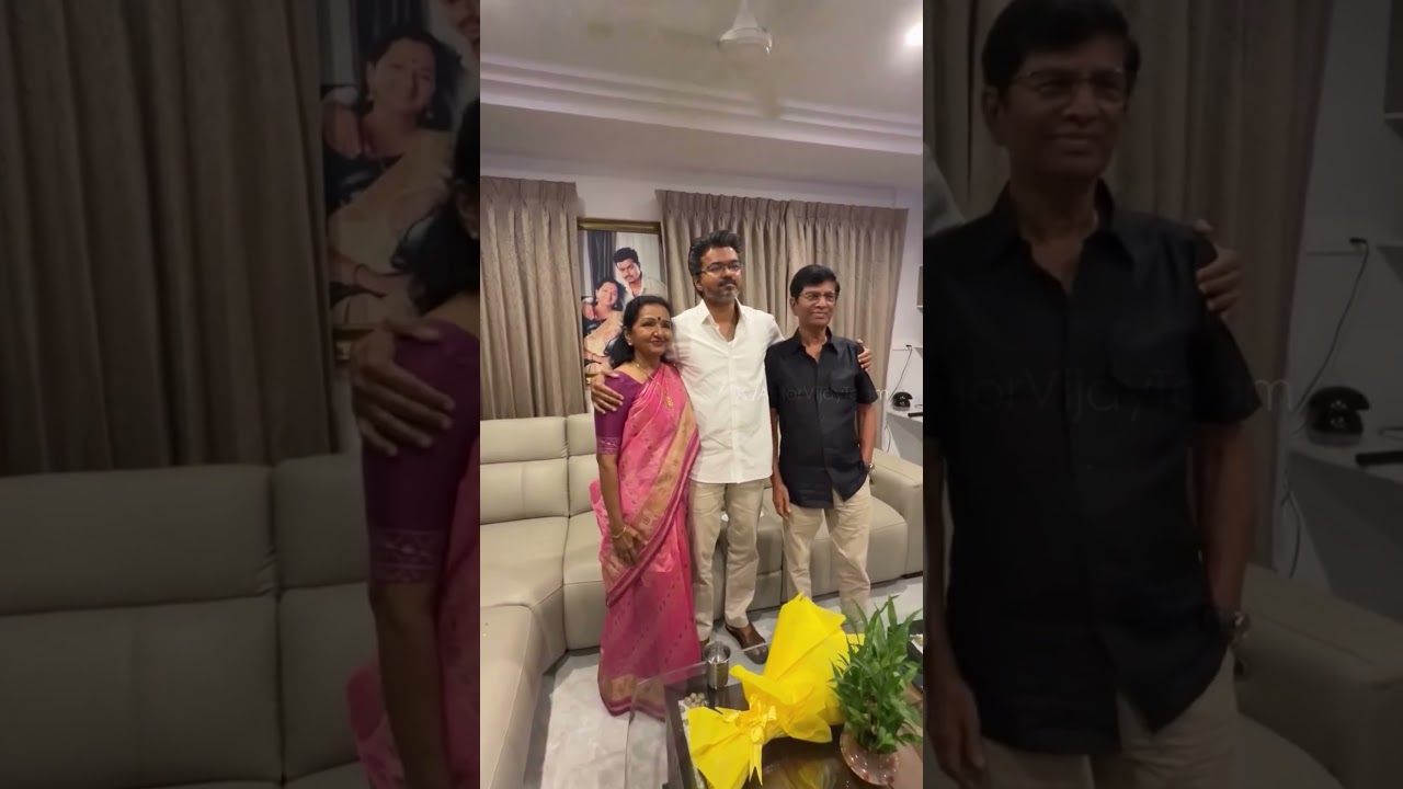 #Thalapathy #vijay #after #the #massive #Victory in His first election. with #parents. #tvk