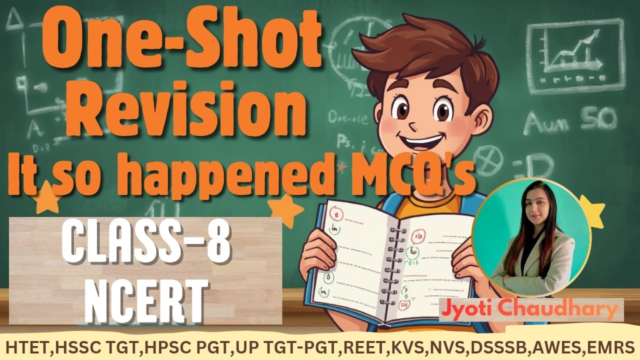 HTET || ENGLISH NCERT || It so happened || Class-8 || ONESHOT Revision MCQ's || Jyoti Chaudhary