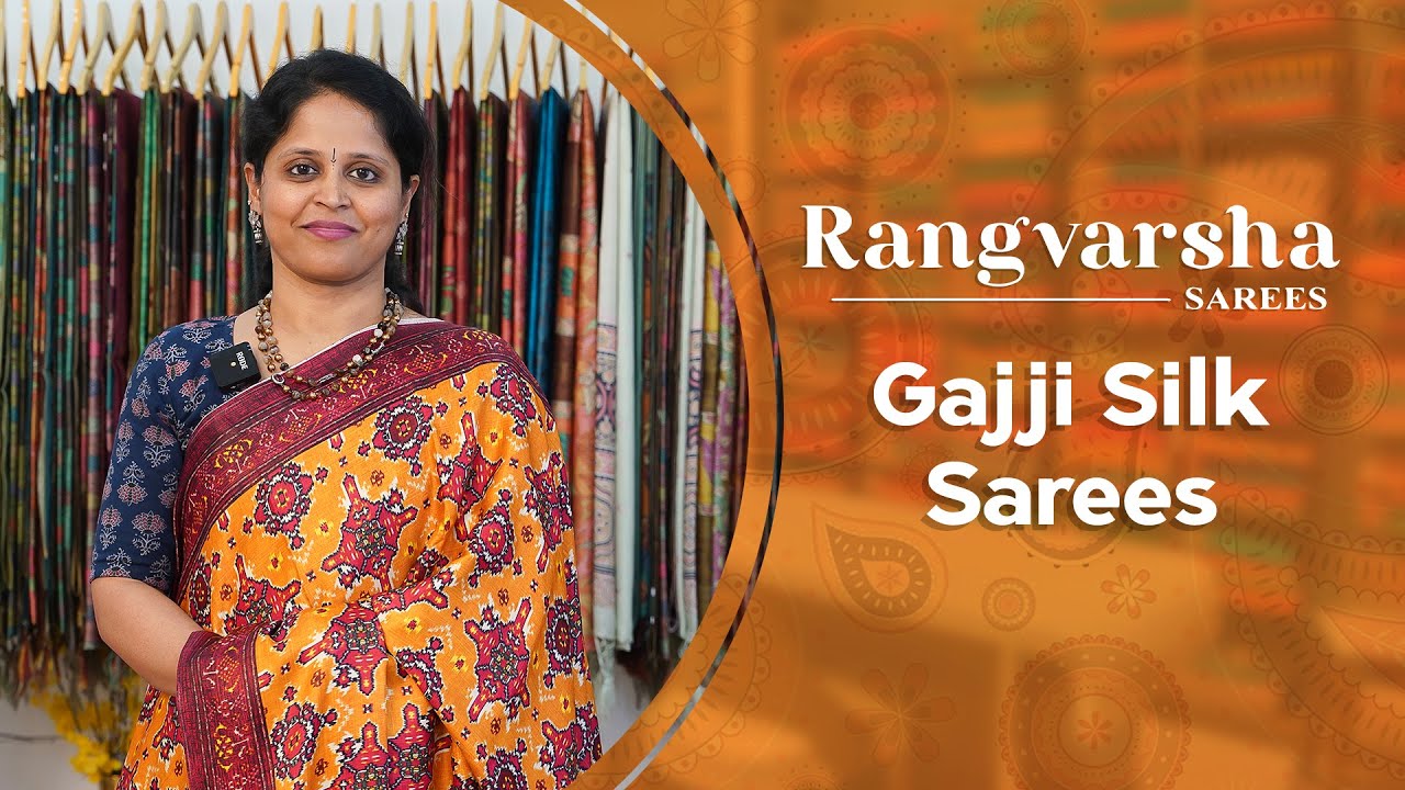 Gajji Silk Sarees - Rangvarsha Sarees - Kalamkari , Patola printed flowy sarees