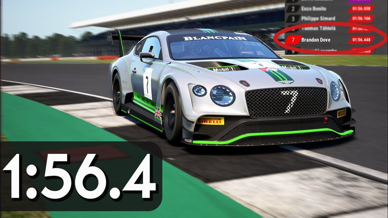 ACC - Top 10 2018 Bentley Continental GT3 Hotlap at Silverstone (1:56.4 + Setup)