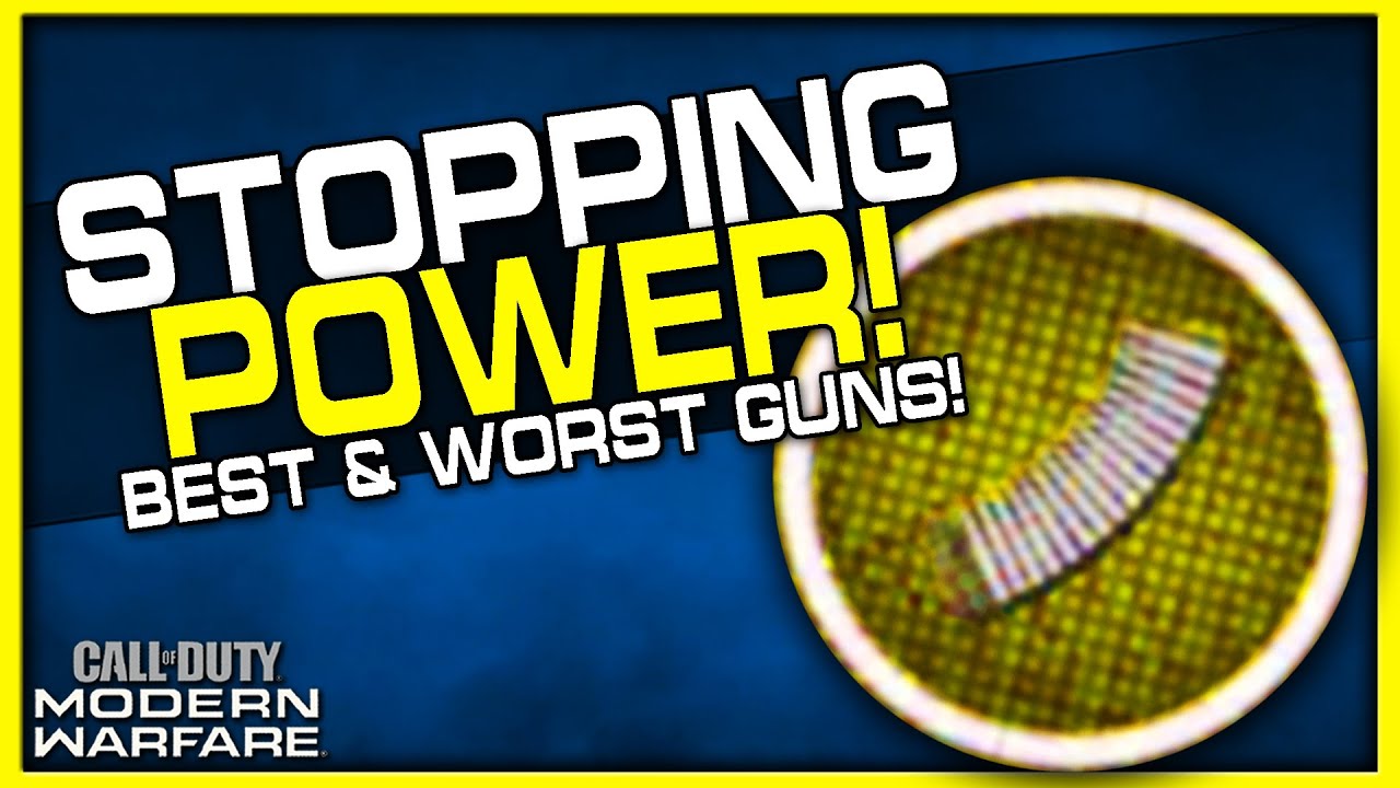Best & Worst Guns to use Stopping Power on in Modern Warfare!