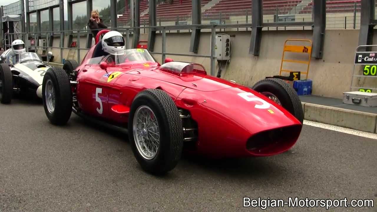 1958 Ferrari 246 Dino F1 at Spa 2013 (incl idle & revving)