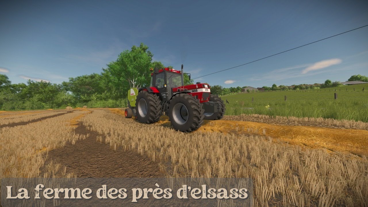 🚜 FS25 - Pressage de paille avec le 1455 🌾 - La ferme des près d'elsass - The Pichonnière Valley
