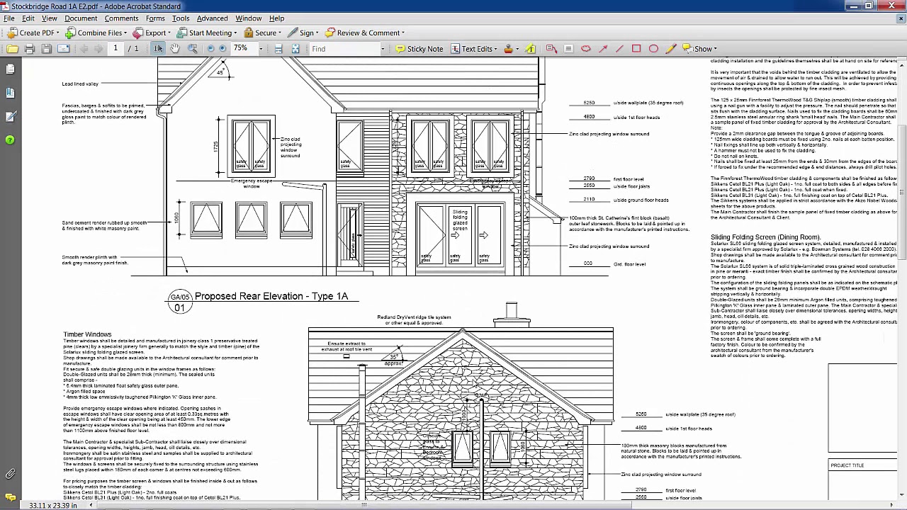 Building Control Notes for Elevations
