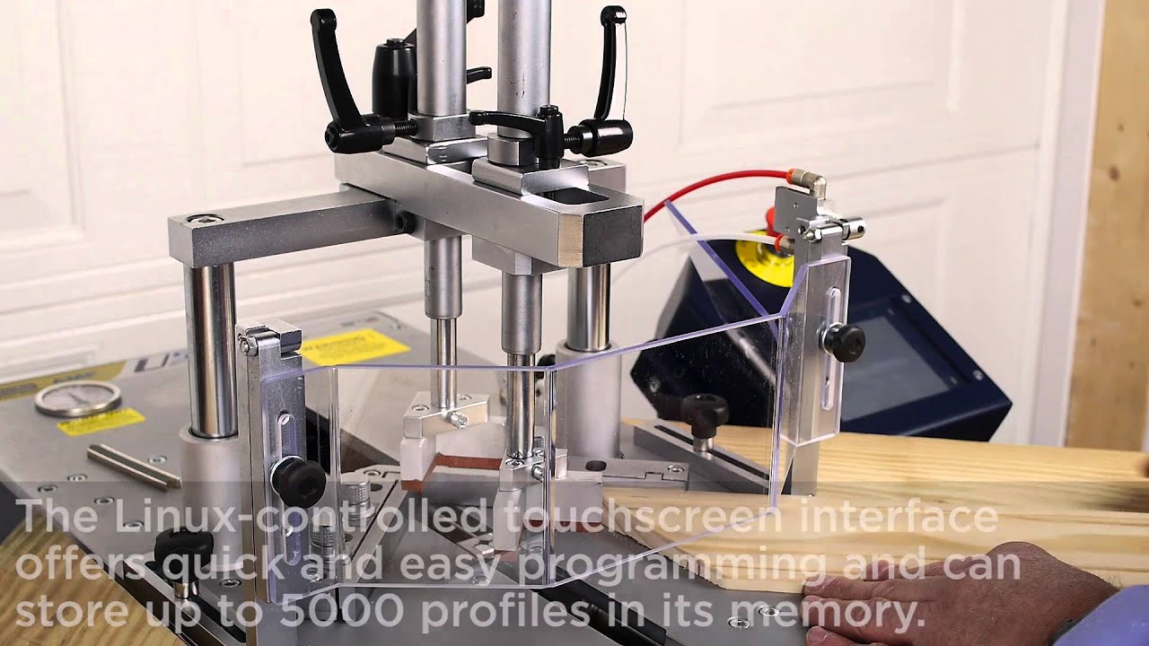 Simms Machinery AMP U-500 Single Channel/Memory Programmed Door Casing Machine Back Nailer Details