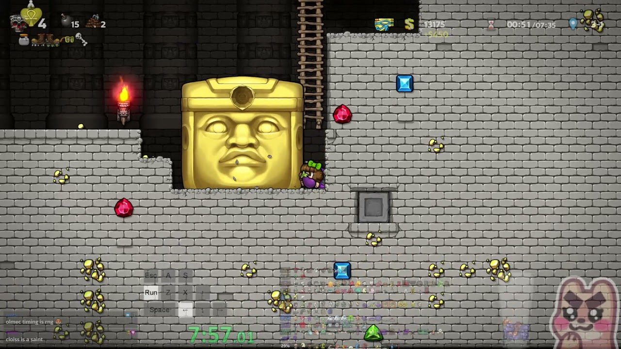 Spelunky 2 All Journal Entries Speedrun (1:08:17)