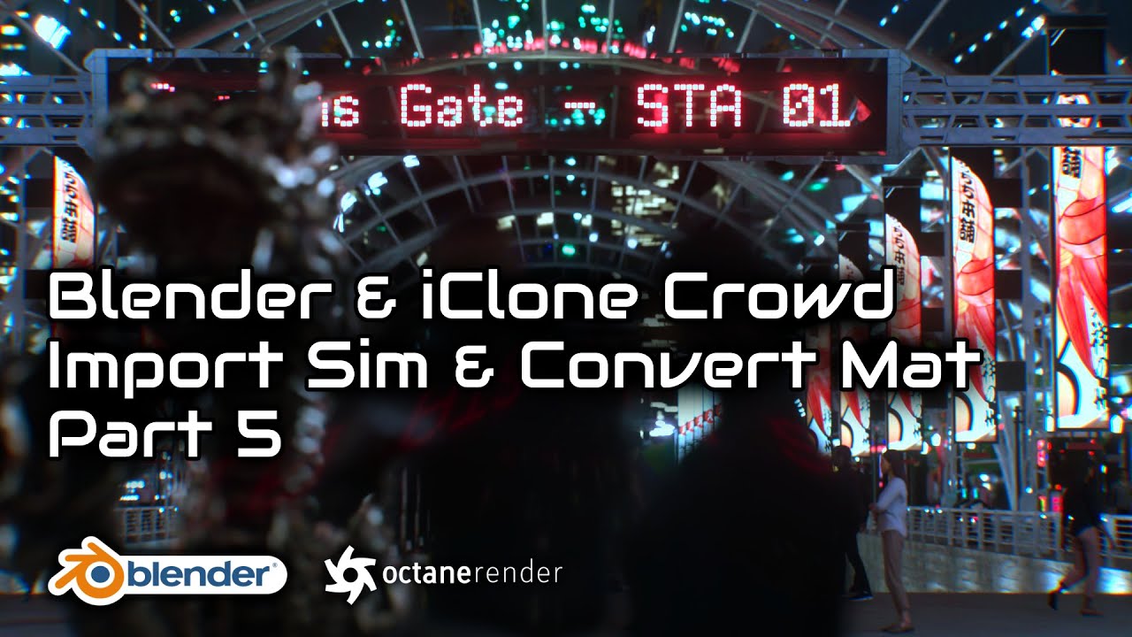 Adding iClone Crowd Sim to Blender - Import Sim & Convert Materials - Part 5 of 6