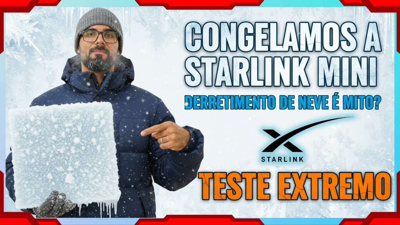 🚀STARLINK MINI: REDUÇÃO DE CONSUMO? ESSA ANTENA SOFREU! DERRETIMENTO DE NEVE É MITO? TESTE REAL 🥶❄
