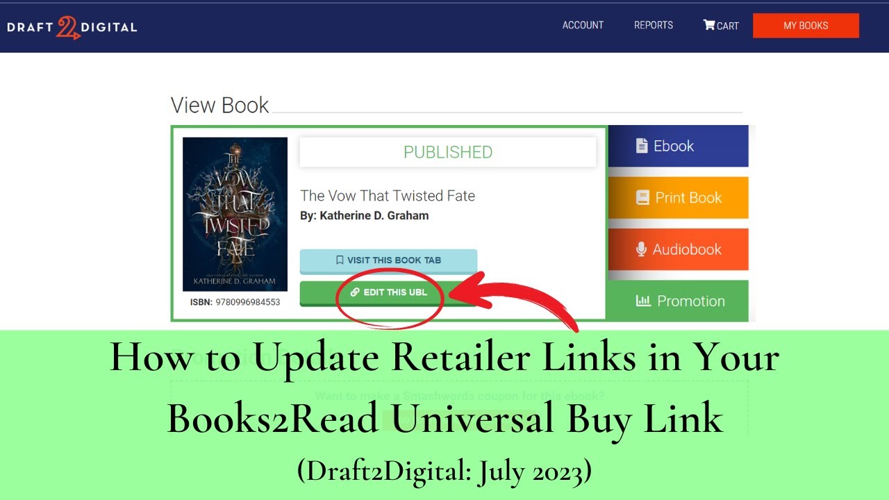 How To Update Retailer Links in Your Draft2Digital Books2Read Universal Buy Link