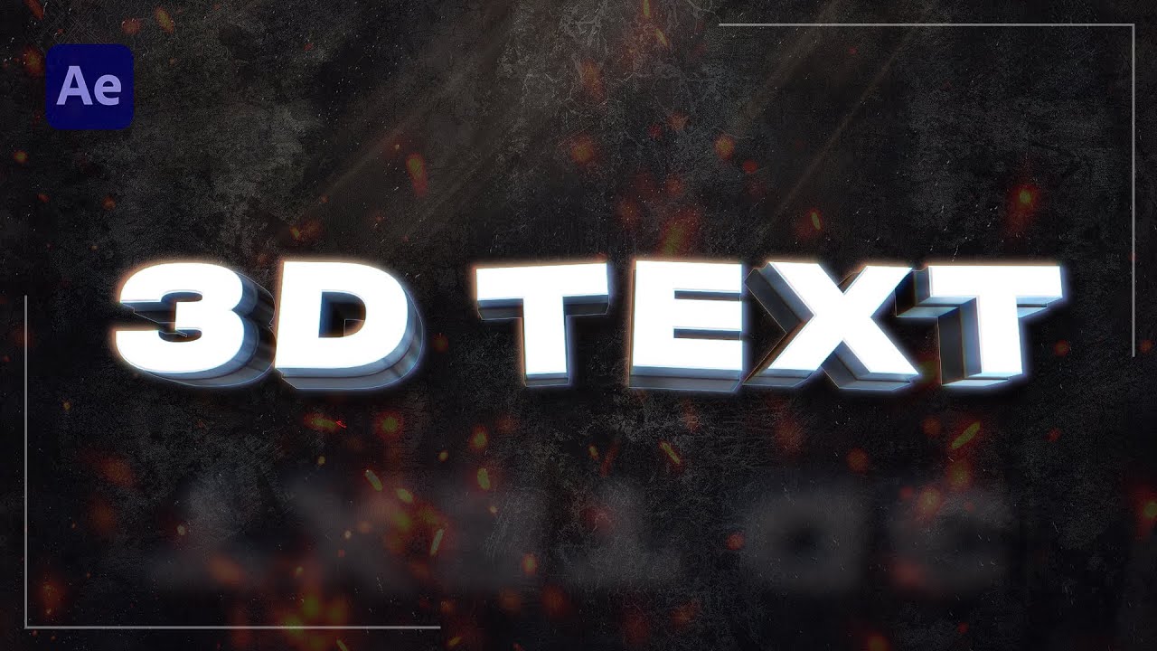3D ТЕКСТ В AFTER EFFECTS ЗА 5 МИНУТ