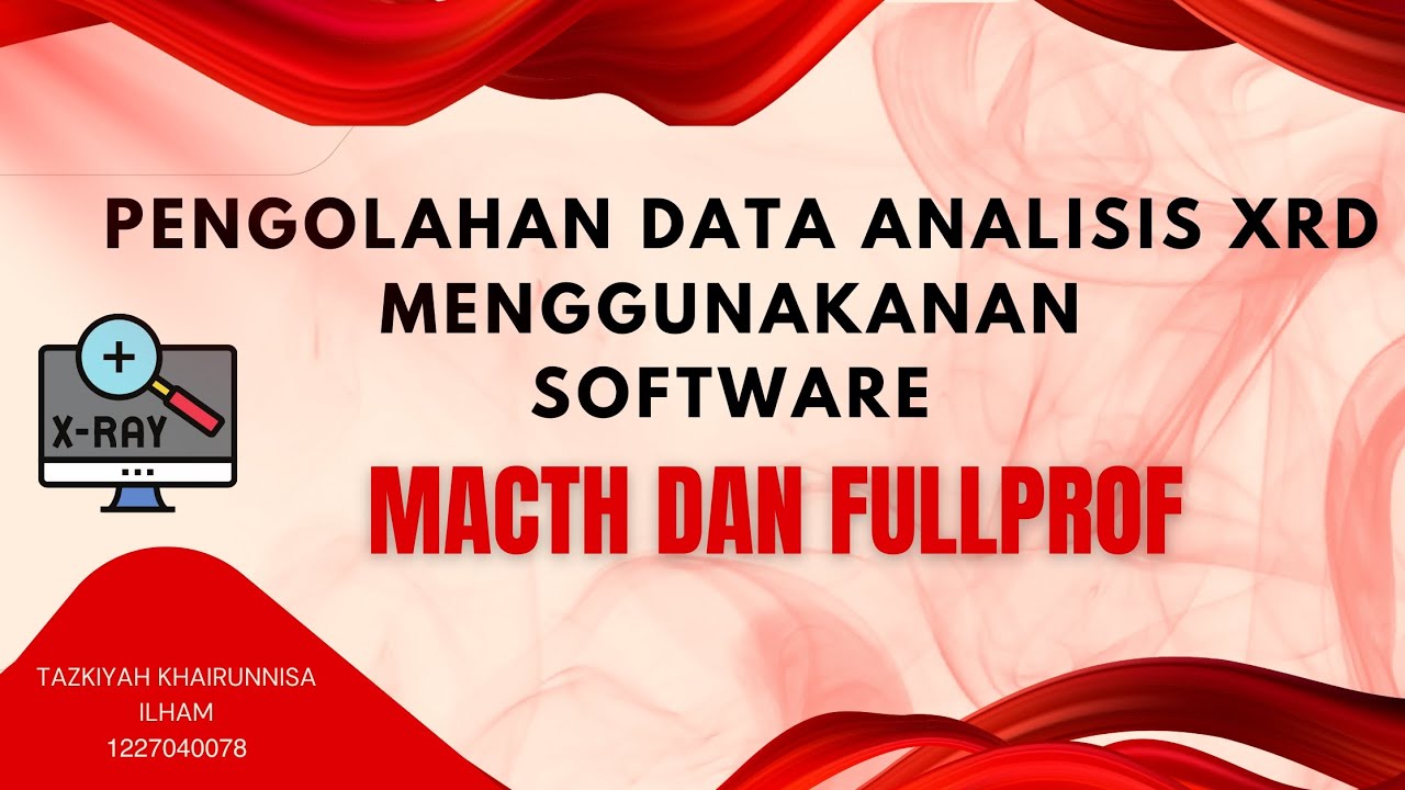 [ANALISIS XRD] Tutorial Olah Data XRD Menggunakan Software Macth ! dan Fullprof