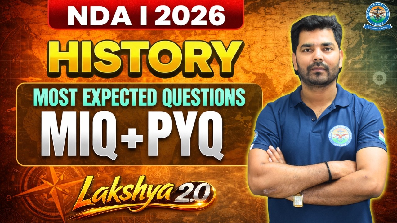 NDA History One Shot Revision | NDA 1 2026 Live Class | NDA Exam Preparation Videos | NDA Live Class