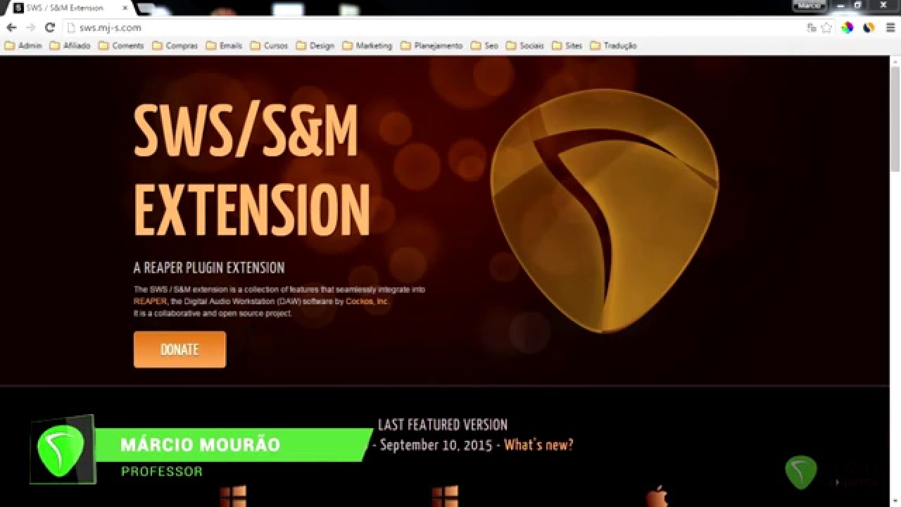 Como Baixar e Instalar Extens&otilde;es SWS no REAPER - M&aacute;rcio Mour&atilde;o