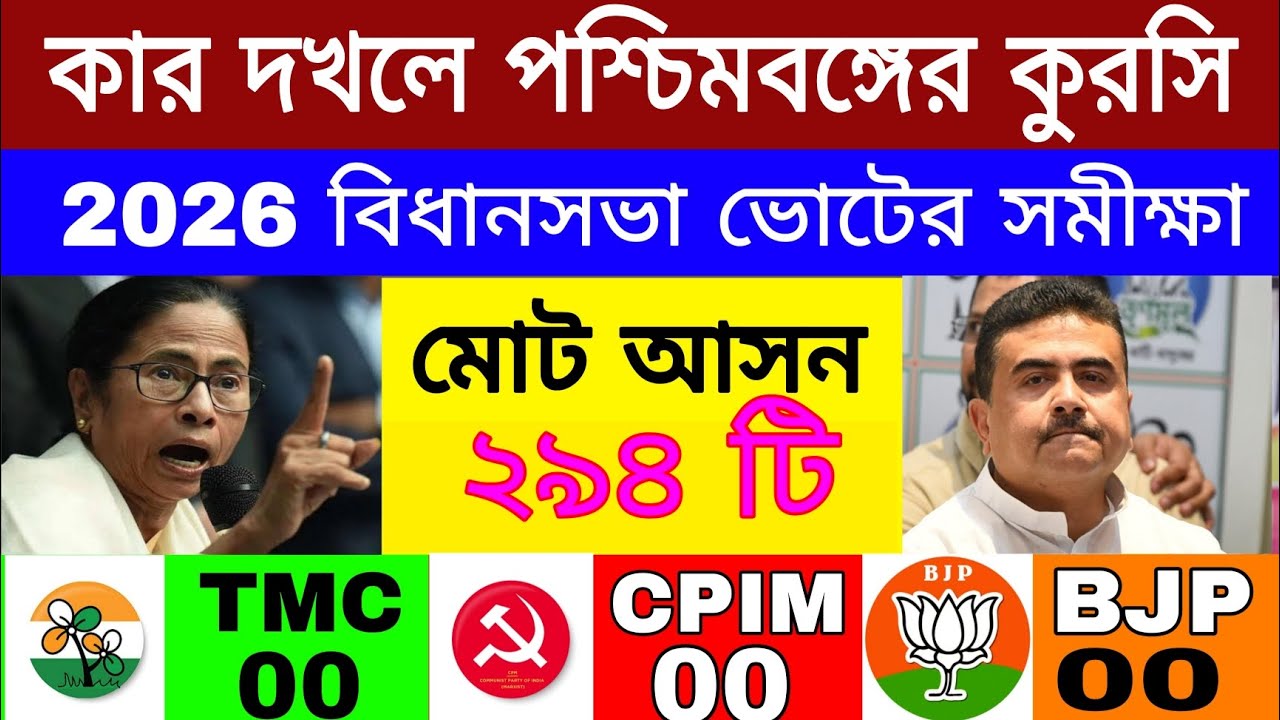WB Election results 2026 || ভোটের আগেই দেখুন ভোটের ফলাফল opinion poll 2026