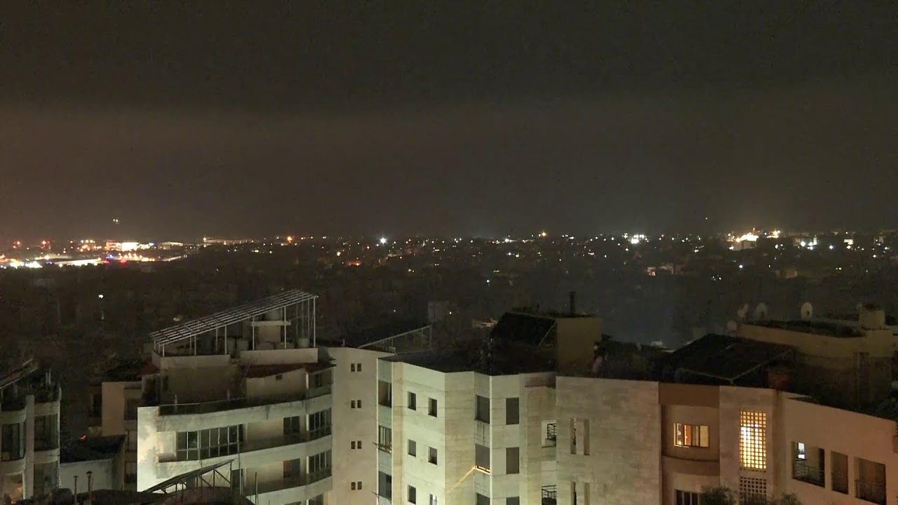 View overlooking southern suburb of Beirut's skyline as seen from Baabda