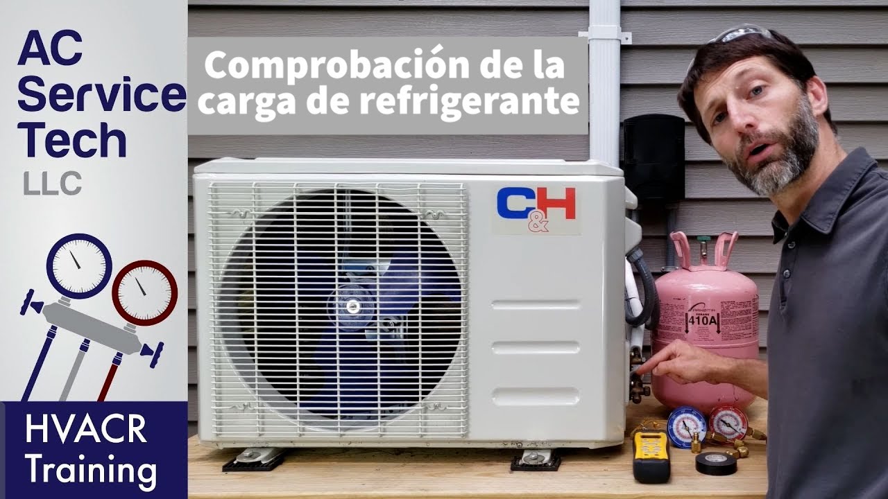 Comprobación de la carga de refrigerante en una unidad R-410A Inverter MINI SPLIT en funcionamiento